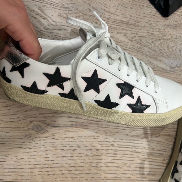Saint Laurent Leather SL/06 Low-Top Star Sneakers in size 37 - Picture 9 of 13